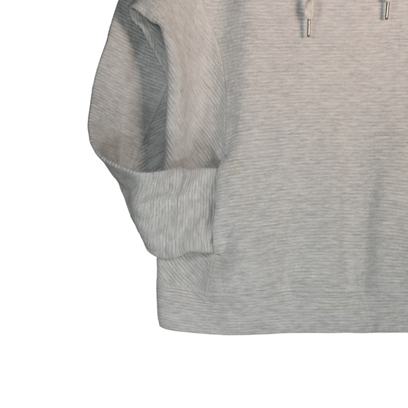 Kirkland Womens Sweatshirt XXL Gray Cotton Blend Pocket Ribbed Cowl Neck - Picture 4 of 7